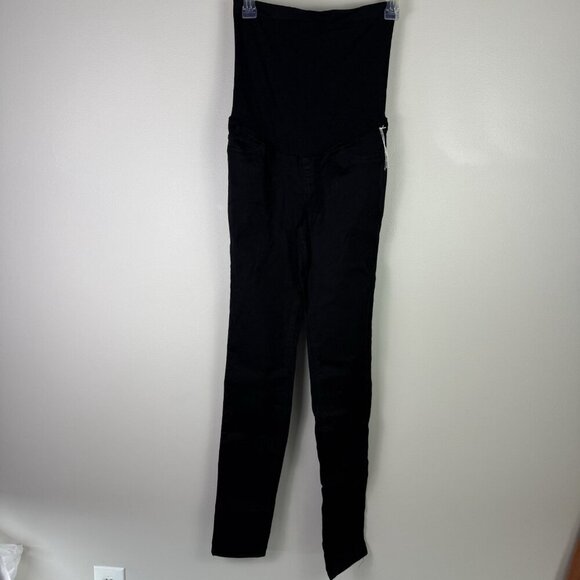 1822 Denim Maternity Skinny Jeans Butter Black Stretch Over Belly Pull On 8/29 - Picture 5 of 10